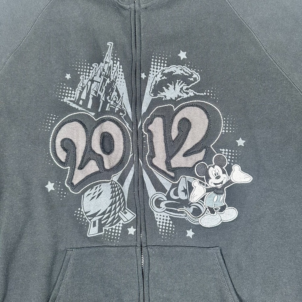 Vintage Disney Parks Zip Up Jacket Sweater 2012 RARE Y2K Mickey Mouse 3XL NWT - Picture 3 of 13